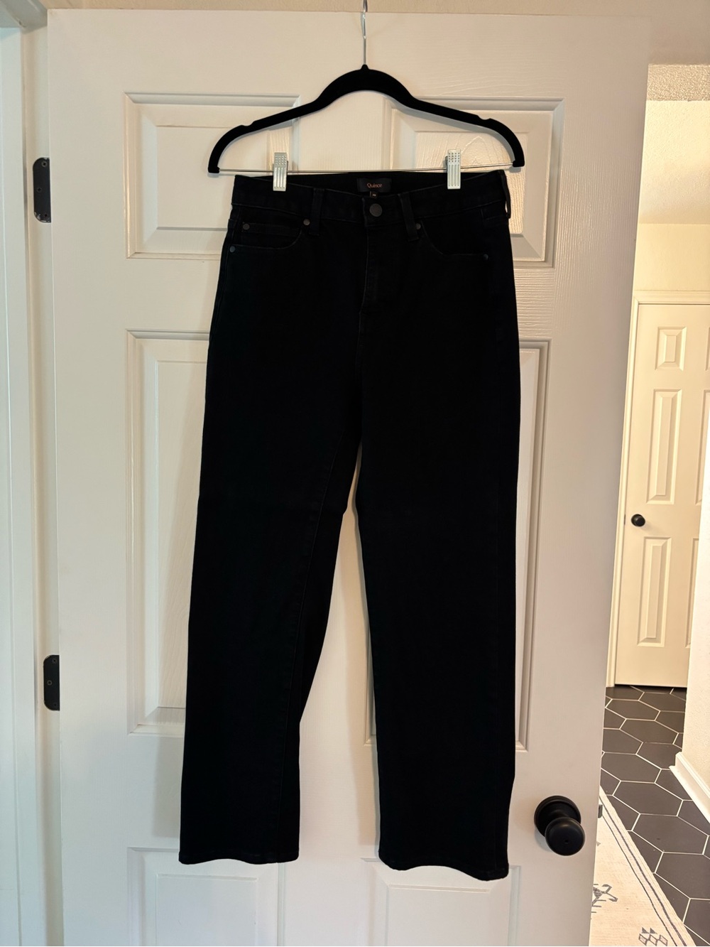 Quince Black Women's Straight-Leg Jeans